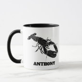 Mug Homard noir et blanc Personnalisé (Gauche)