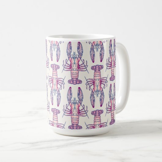 Mug Homard rose (Devant droit)