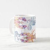 Mug Homard rose et bleu (Devant gauche)