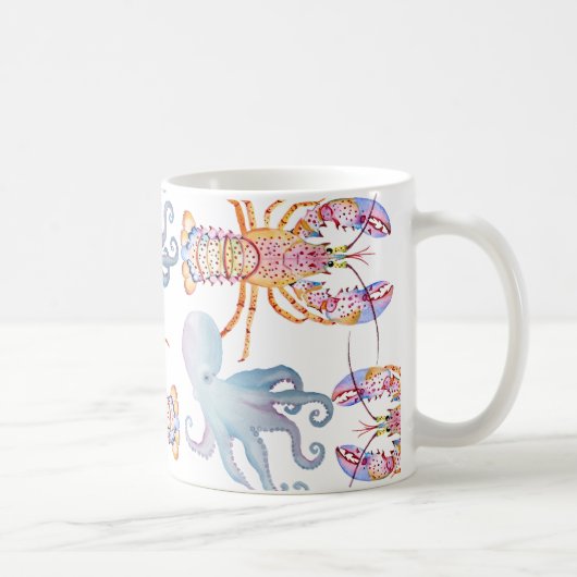 Mug Homard rose et bleu (Droite)