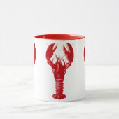 Mug Homard rouge profond sur blanc (Centre)