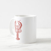 Mug Homard rouge stylisé (Devant gauche)