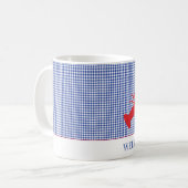 Mug Homard Texte personnalisé Rouge Blanc Bleu Contrôl (Devant gauche)