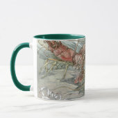 Mug Homards dans l'océan, Art Nouveau Vintage (Gauche)