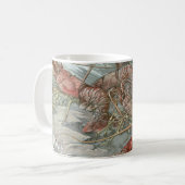 Mug Homards dans l'océan, Art Nouveau Vintage (Devant gauche)