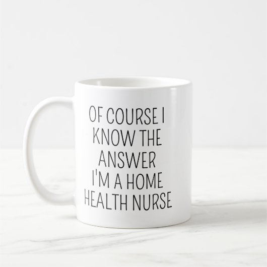 Mug Home Health Nurse Coffee Mug/Funny Nurse Gift/Nurs (Gauche)