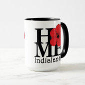 Mug HOME Indialantic Red Hibiscus 15oz (Devant droit)