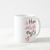 Mug Home is where my cat (Devant droit)