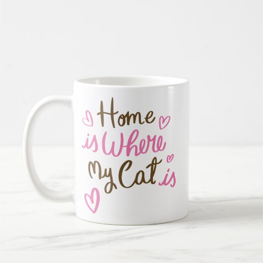 Mug Home is where my cat (Gauche)
