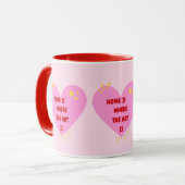 Mug Home Is Where The Art Is – Cute Heart Inspirationa (Devant gauche)