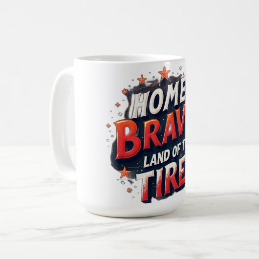 Mug Home of brave Land of the tired (Devant gauche)