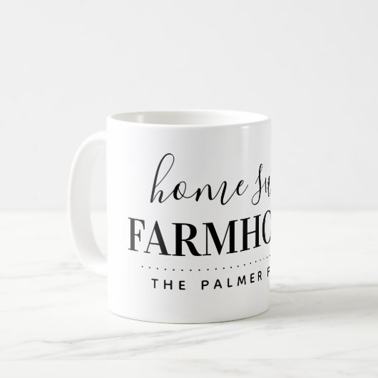 Mug Home Sweet Farmhouse Monogramme (Devant gauche)
