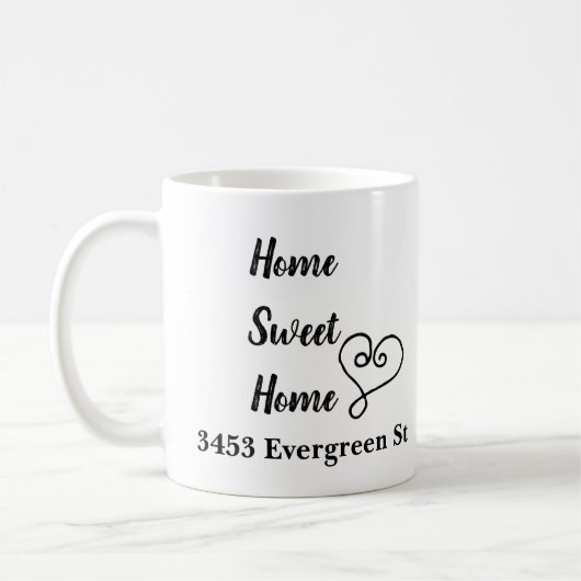 Mug Home Sweet Home Famille Ménage Cadeau (Gauche)