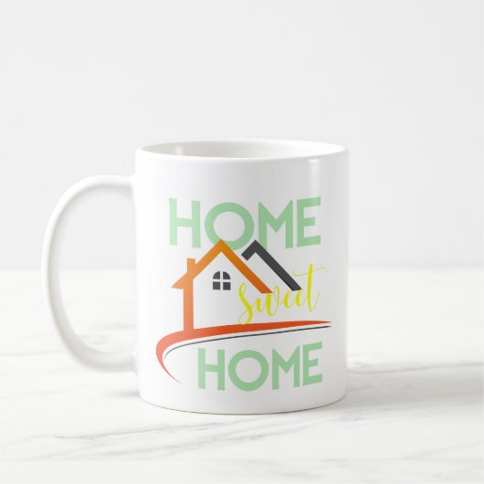 Mug Home Sweet Home Famille Mur Art Décor (Gauche)