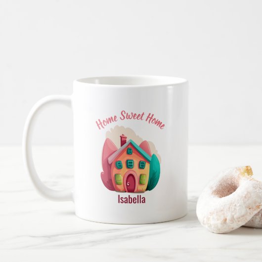 Mug "Home Sweet Home" Propriétaires de nouvelles maiso (Avec donut)