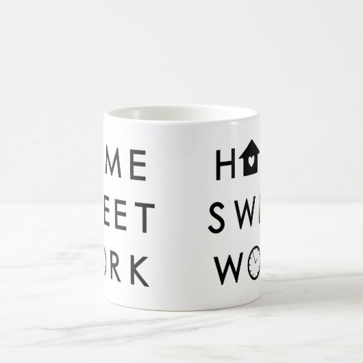 Mug Home Sweet Work Drôle Devis moderne (Centre)