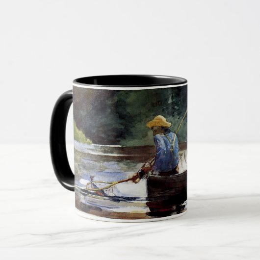 Mug Homer - Boy Fishing, art, (Devant gauche)