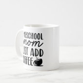 Mug Homeschool Maman Ajouter Juste Du Café (Devant gauche)