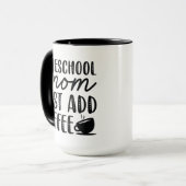 Mug Homeschool Maman Ajouter Juste Du Café (Devant gauche)