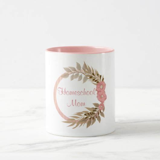 Mug Homeschool Maman Pink Floral (Centre)