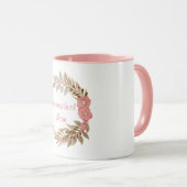Mug Homeschool Maman Pink Floral (Devant droit)