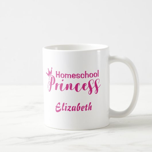 Mug Homeschool Princess Pretty Rose and White (Droite)