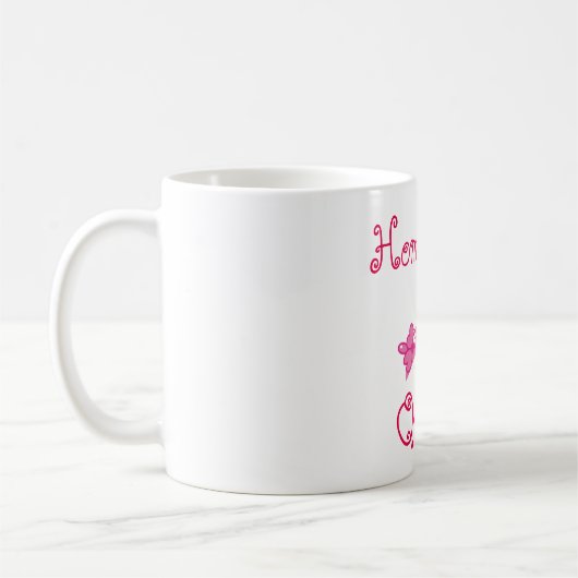 Mug Homeschool Queen rose et blanc (Gauche)