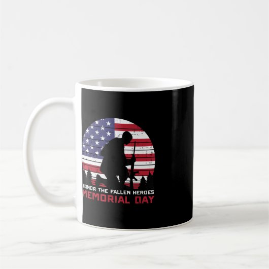 Mug Hommage à la Fallen Heroes Memorial Day US Drapeau (Gauche)