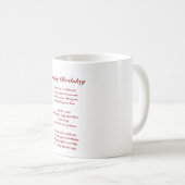 Mug hommage à l'anniversaire de succès (Devant droit)