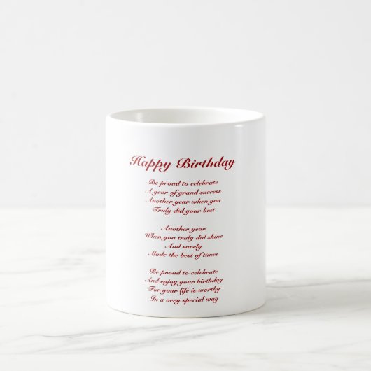 Mug hommage à l'anniversaire de succès (Centre)