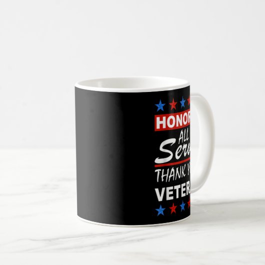 Mug Hommage À Tous Ceux Qui Ont Servi, Jour Des Ancien (Devant droit)