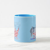 Mug Hommage aux cœurs courageux bleu clair (Centre)