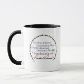 Mug Hommage de libertés de FDR quatre (Gauche)