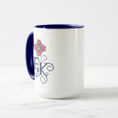 Mug Hommage floral de Frida Kahlo | (Devant gauche)