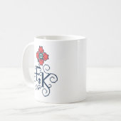 Mug Hommage floral de Frida Kahlo | (Devant gauche)