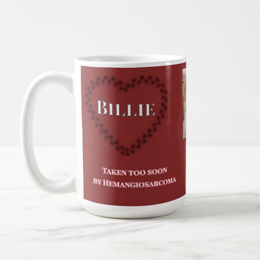 Mug Hommage sincère à l'hémangiosarcome (Gauche)
