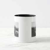 Mug Homme à cheval Zebra Saut de clôture Photographie (Centre)