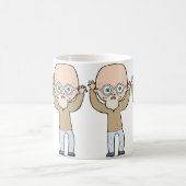 Mug Homme âgé drôle, chauve et excentrique avec barbe (Centre)