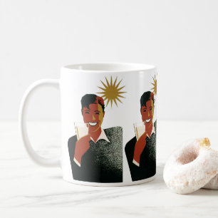 Mug Homme Art Déco Vintage, Boissons Fraîches en Été