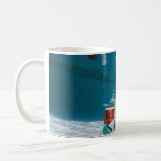 Mug Homme assis sur une chaise sous l'eau avec botte f (Gauche)