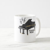Mug Homme au piano à queue avec clé de sol (Devant droit)