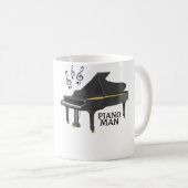 Mug Homme au piano à queue avec clé de sol (Devant droit)