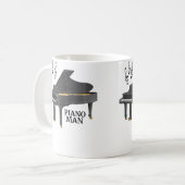 Mug Homme au piano à queue avec clé de sol (Devant gauche)