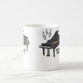 Mug Homme au piano à queue avec clé de sol (Centre)