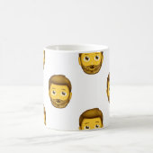 Mug homme barbu émoji (Centre)