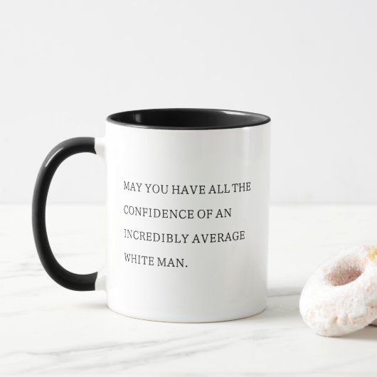 Mug Homme blanc médiocre (Avec donut)