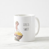 Mug Homme blond poussins dans un panier (Devant droit)