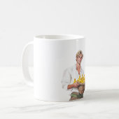 Mug Homme blond poussins dans un panier (Devant gauche)