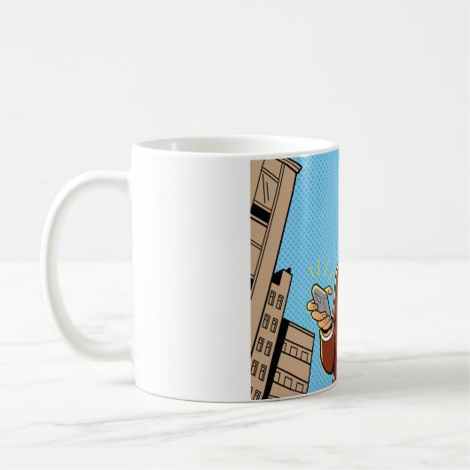 Mug Homme Comique Avec Cellulaire (Gauche)