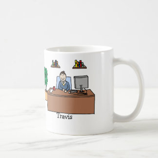 Mug Homme dans le bureau - personnaliser